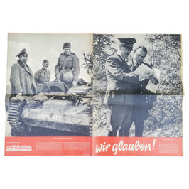 Affiche - Feldzeitung der Armee an Schelde / Somme / Seine - Wir glauben!