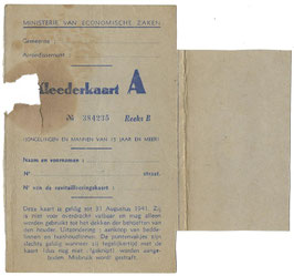 Civiel document - Kleederkaart A - 1941