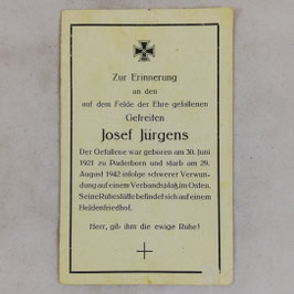 Doodsprentje van 'Josef Jürgens'
