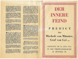 Duits pamflet - Der innere Feind - 1941
