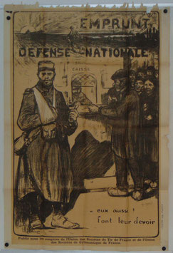 Franse poster 'Emprunt de la Défense Nationale - eux aussi! Font leur devoir' - 1915