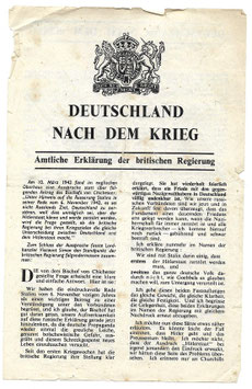 Geallieerd pamflet 'Deutschland nach dem Krieg'