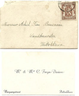 Nieuwjaarswensen met enveloppe - 1940