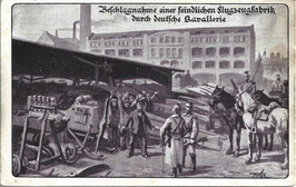 Beschlagnahme einer feindlichen Flugzeugfabrik durch deutsche Kavallerie