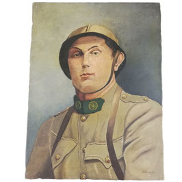 Schilderij Belgisch soldaat