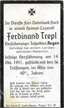 Doodsprentje van 'Ferdinand Trepl'