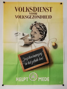 Dutch poster 'Volksdienst voor volkgezondheid' - 1943