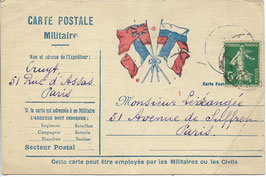 Carte postale militaire - 1916