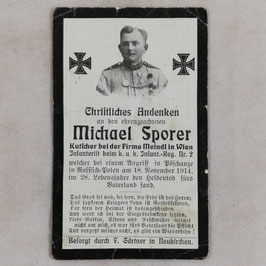 Doodsprentje 'Michael Sporer'