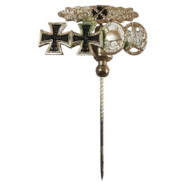 Pin - 'Nahkampfspange - EK1 - EK2 - VWA - Sturmabzeichen'