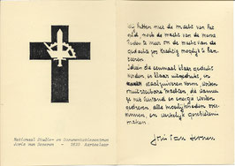 Herinneringskaartje 'Joris van Severen & Jan Rijckoort' - 1982