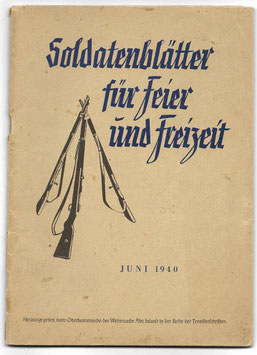 Soldatenblätter für Feier und Freizeit - Juni 1940