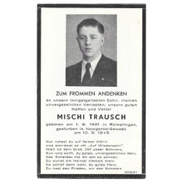 Doodsprentje van 'Mischi Trausch'