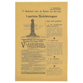 Programmafolder 7e IJzerbedevaart Diksmuide - 1926