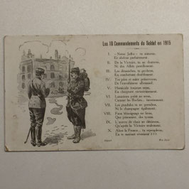 Les 10 Commandements du Soldat en 1915