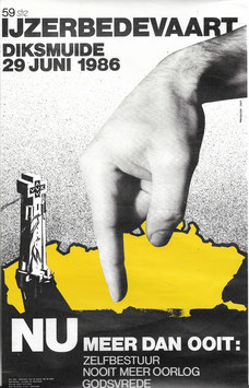 Kleine affiche '59e Ijzerbedevaart' - 1986