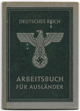 Deutsches Reich - 'Arbeitsbuch für Ausländer'
