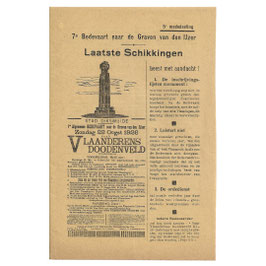 Programmafolder 7e IJzerbedevaart Diksmuide - 1926