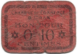 Algerije - 10 centimes - Chambre de commerce of Oran - 1919