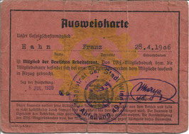 Die deutsche Arbeitsfront - Ausweiskarte