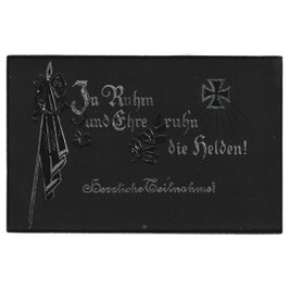 In Ruhm und Ehre ruh'n die Helden! - rouwkaartje