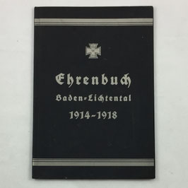 'Ehrenbuch Baden-Lichtental 1914-1918'