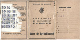 België - Rantsoeneeringskaart - 1940