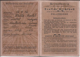 Deutsche Reichspost - Postausweiskarte - 1940