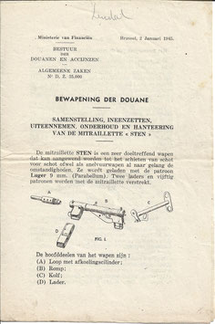 België - Ministeriële richtlijn - Bewapening der Douane - 1945