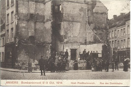 Anvers - bombardement 8-9 Oct. 1914 - Hoek Predikerinnenstr.