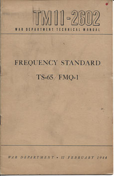 War Department Technical Manual - Frequency Standard TS-65/FMQ-1 - 1944