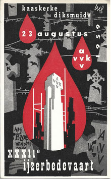 Postkaart '32e Ijzerbedevaart' - 1959