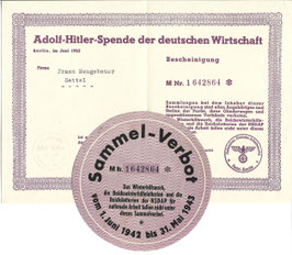 Adolf-Hitler-Spende der deutschen Wirtschaft - 1942