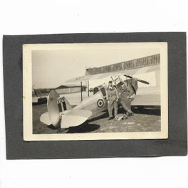 Belgische piloten met vliegtuig (Stampe SV.4)