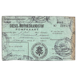 Diesel-Motorbrandstof - Pompkaart - 1941