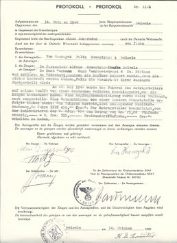 Protokoll Ortskommandantur - Gemeente Belsele - 1940