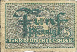 Duitsland - Fünf Pfennig - Bank deutscher Länder