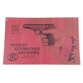 Pistolet automatique browning M. 1910 - handleiding