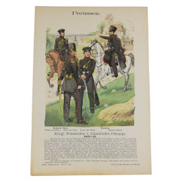 Prent uniformkunde - 'Königl. Preussisches v. Lützow'sches Freicorps'