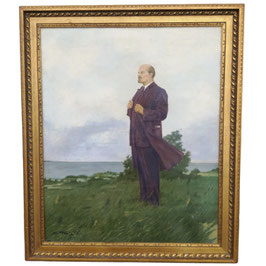 Schilderij 'Vladimir Lenin in Razliv'