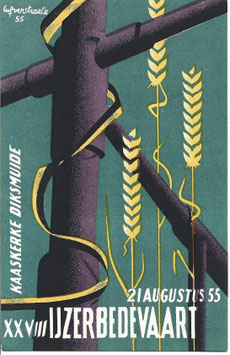 Postkaart '28e Ijzerbedevaart' - 1955