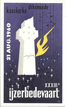 Postkaart '33e Ijzerbedevaart' - 1960