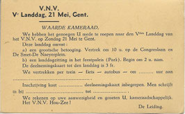 VNV 5e Landdag - oproep deelname