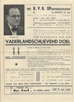 Reclamefolder 'ten voordeele van een Vaderlandschlievend Doel'