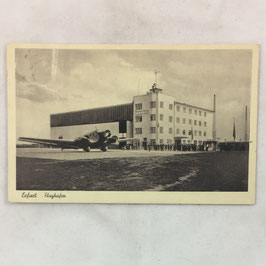 German postcard 'Erfurt - Flughafen'