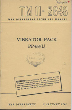 War Department Technical Manual - Vibrator Pack PP-68/U - 1945