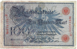 Reichsbanknote 1908 100 Mark - 1908