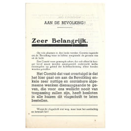 Aan de bevolking! - Vlugschrift luchtbescherming