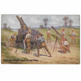 Anti-aircraft gun in action