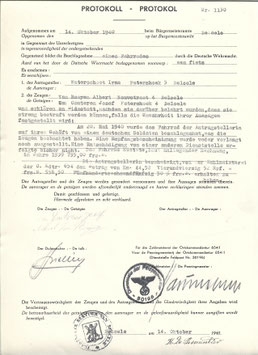 Protokoll Ortskommandantur - Gemeente Belsele - 1940